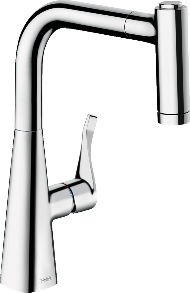 Hansgrohe Metris M71 bateria kuchenna stojąca z wyciąganą wylewką chrom 73800000