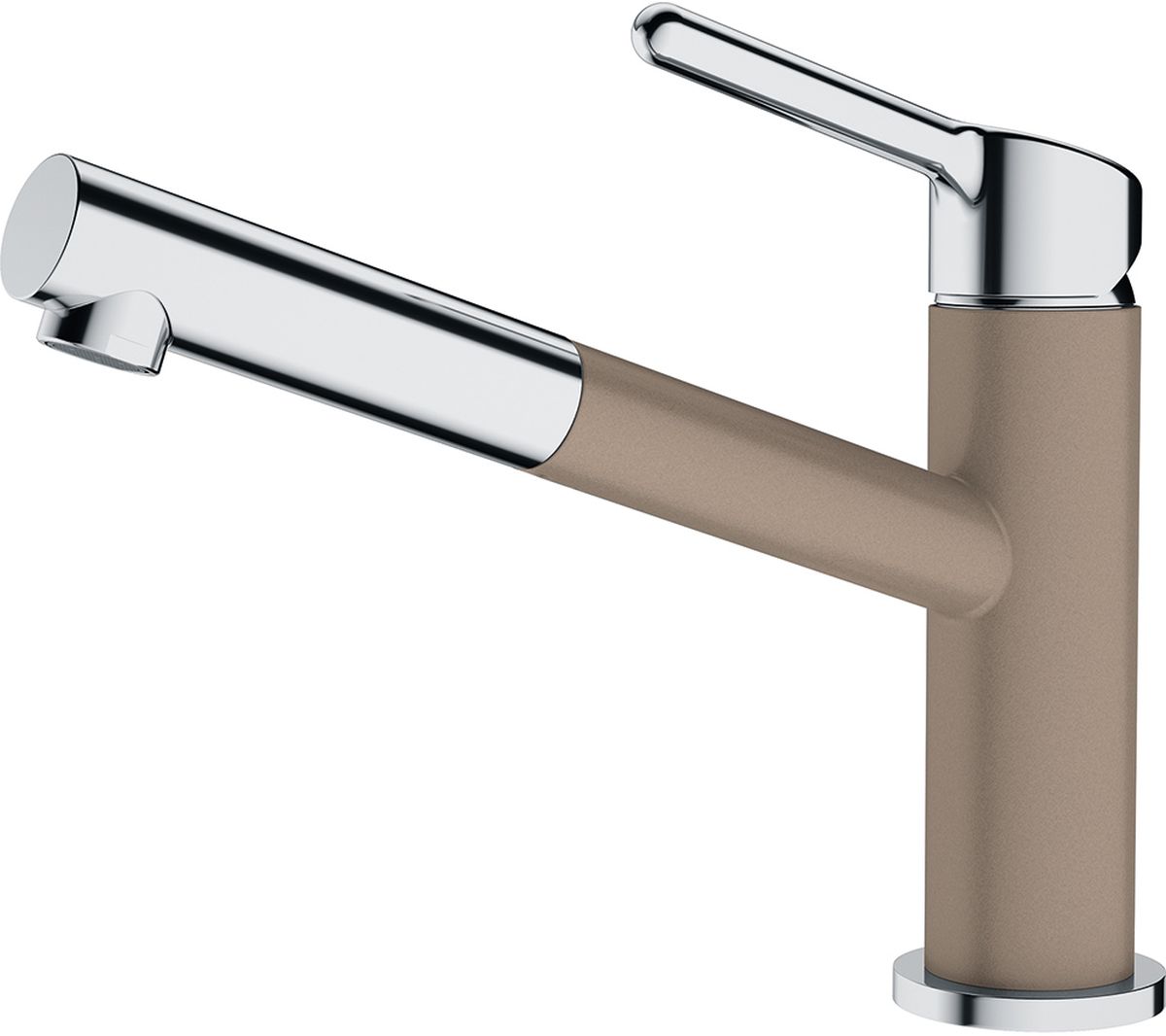 Franke Orbit Pull-Out bateria kuchenna stojąca z wyciąganą wylewką chrom/cappuccino 115.0623.147