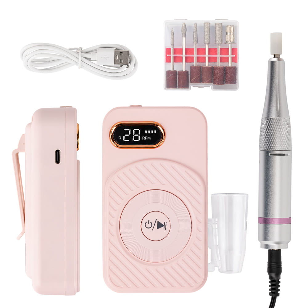 Frezarka do paznokci 50W do manicure pedicure różowa 110 45 000 obrotów