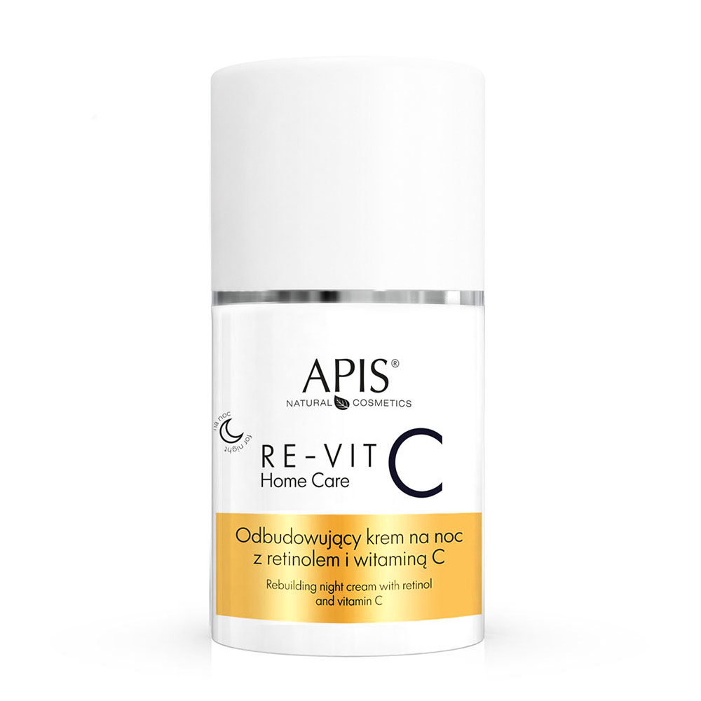 Krem do twarzy na noc odbudowujący z retinolem i witaminą C RE-VIT Home Care Apis 50 ml