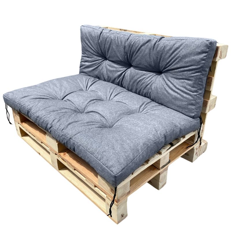 Poduszki Ogrodowe EDANTI 120x80+120x40 Komplet Wodoodporne Szare 2szt.