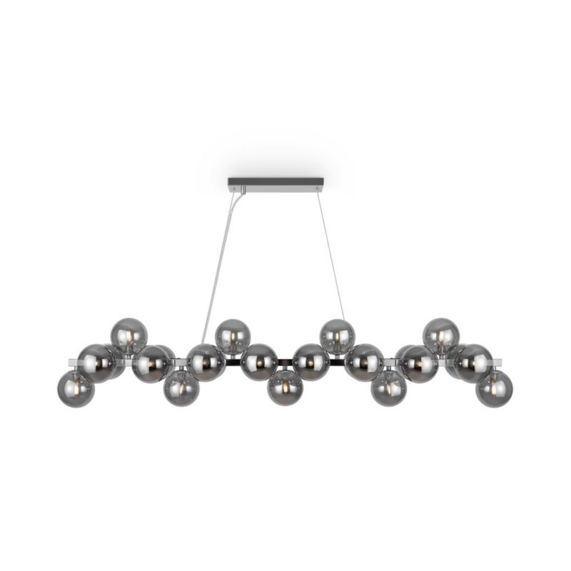 Lampa wisząca Maytoni Dallas chromowana dymiona wym: 133,9 x 23,8 x 123,5 cm 25xG9 x 28W 1 szt.