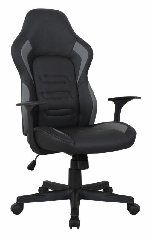Fotel biurowy Sura INTESI fotel ergonomiczny obrotowy czarny skórzany z podłokietnikami TILT do biurka 1 szt.