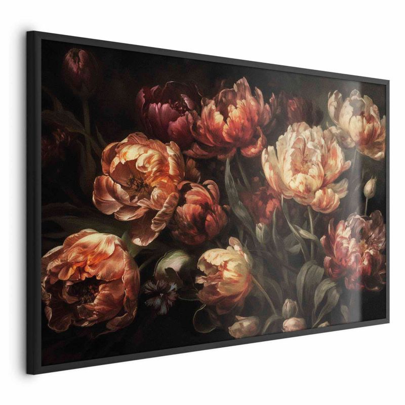 Plakat Artgeist Kwitnące tulipany 30x21 cm z ramą czarną 1 szt