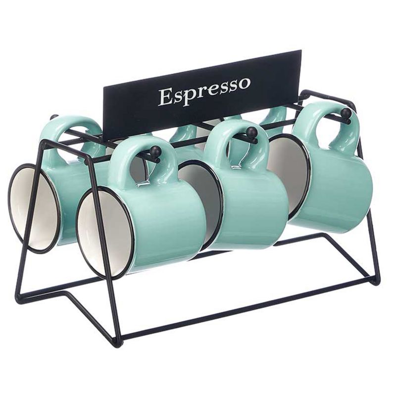 Filiżanki do espresso Vessia miętowe 100ml 23,5x15x17 cm 1 kpl.