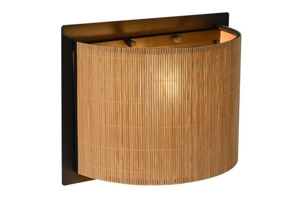 Kinkiet ścienny Lucide Magius czarno-słomkowy 1 x E27 x 40W IP20 wym: 22 x 29 x 15 cm - 1 szt.