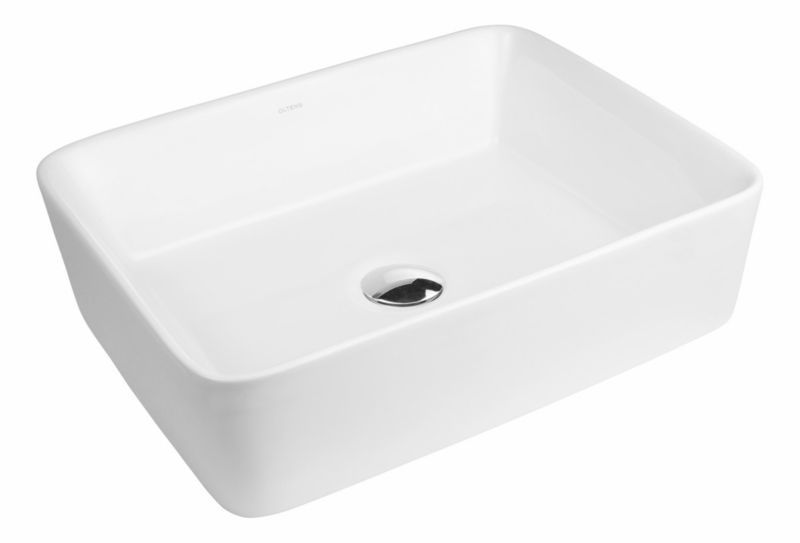 Umywalka nablatowa Oltens Forde 48x37 cm biała prostokątna z powłoką SmartClean 1 szt.