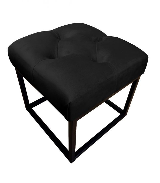 Pufa CHARLIE MG VELVET czarna ATOS 1 szt.