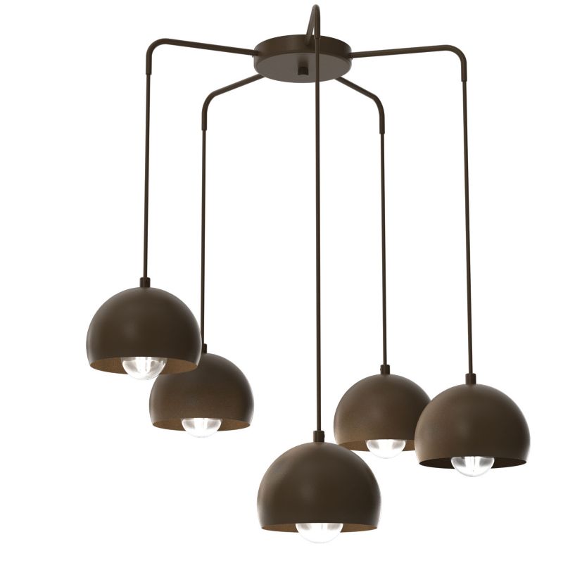Lampa wisząca Luminex Sool brązowa 5xE27x15W IP20 wym: 110x120x15cm - 1 szt.