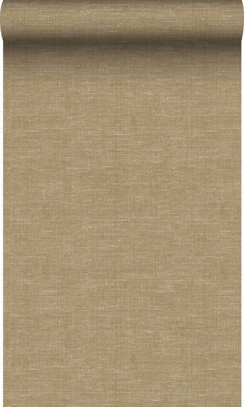 Tapeta Origin Wallcoverings lniana tekstura ciemny beż 53 cm x 10.05 m - 1 rol.