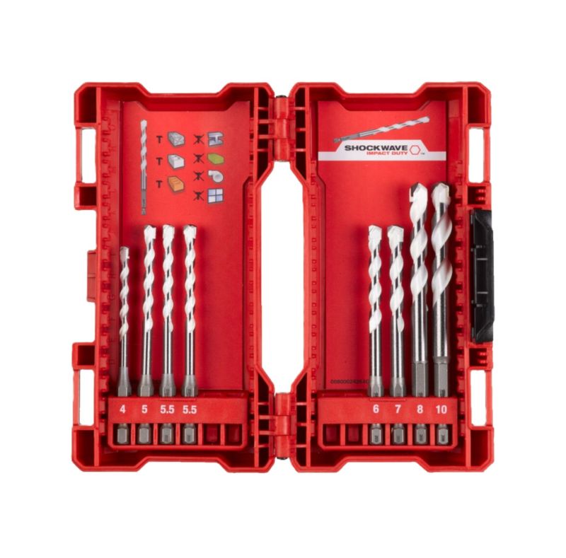 Zestaw wierteł uniwersalnych Milwaukee wiertła uniwersalne 4-10 mm 8szt