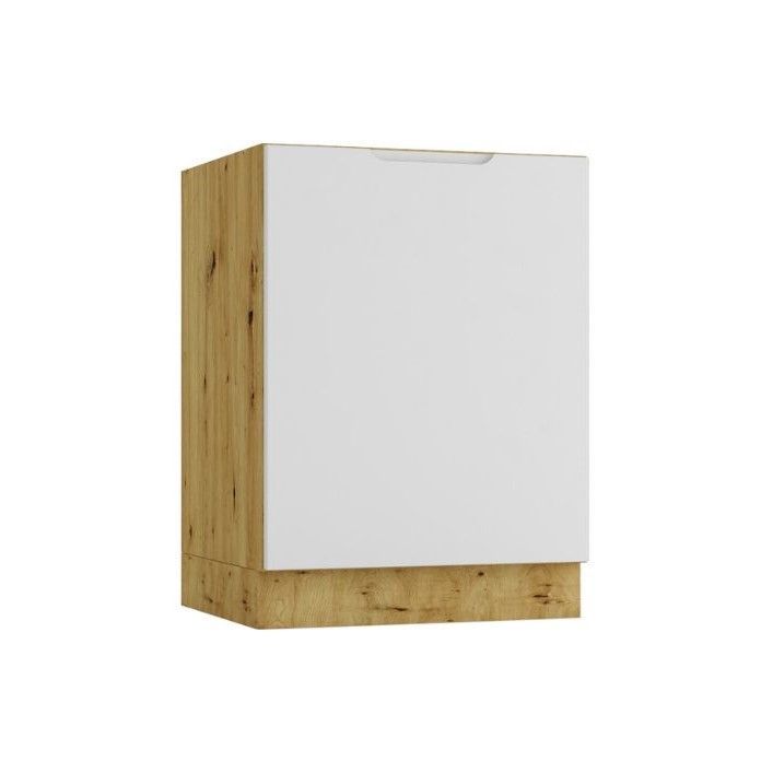 Szafka pod zlew Stolkar ISABEL D60ZL P/L szary mat/dąb artisan 1 szt