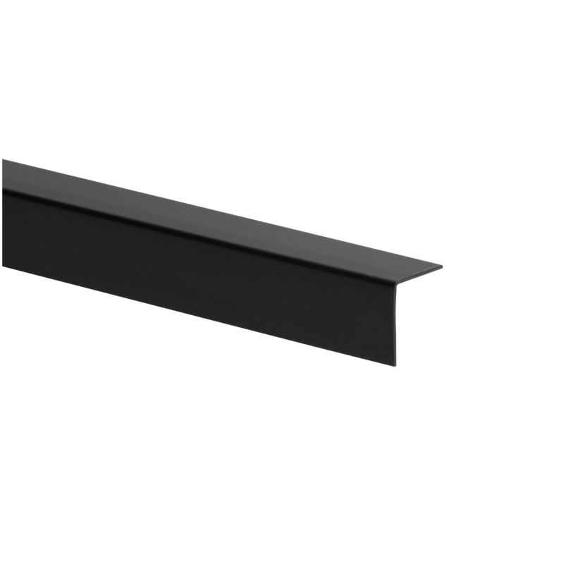 Kątownik PVC 25 x 25 x 1,1 mm l=2,60 m czarny mat