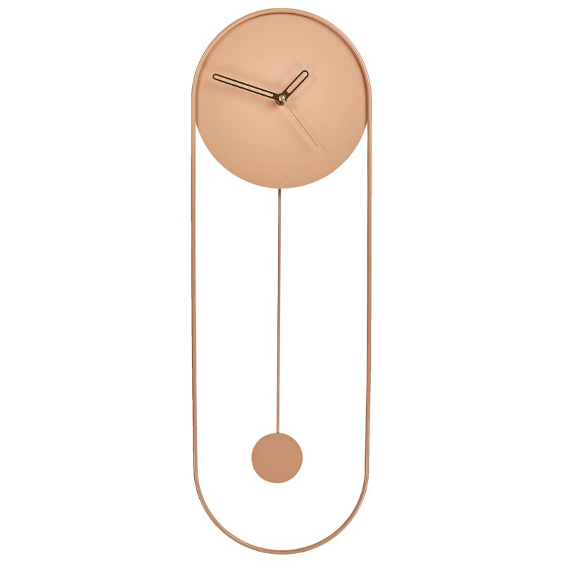 Zegar ścienny Salvan 20 cm Metal Brzoskwiniowy 1 szt.