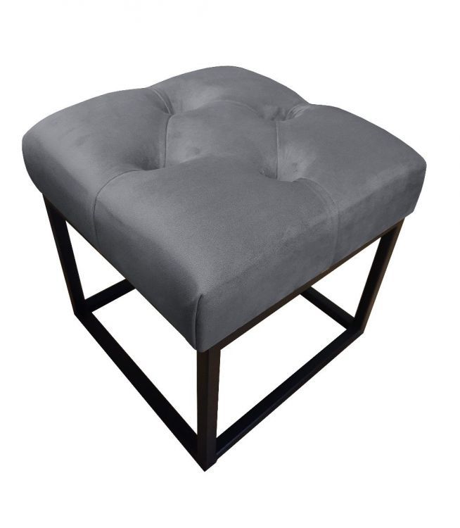Pufa CHARLIE BL VELVET ciemnoszara ATOS 1 szt.