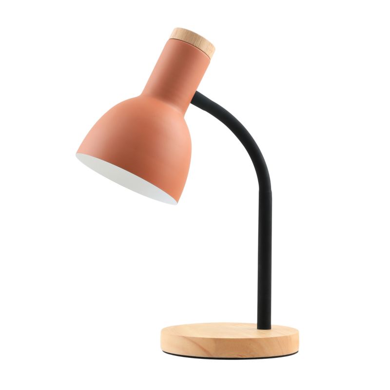 Lampka biurkowa drewniane elementy Italux Senza pomarańczowa LED 5W IP20 - 1 szt.