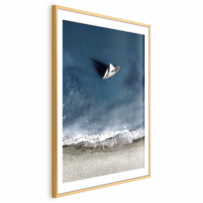 Plakat Artgeist Jacht 29,7x42 cm z ramą złotą 1 szt