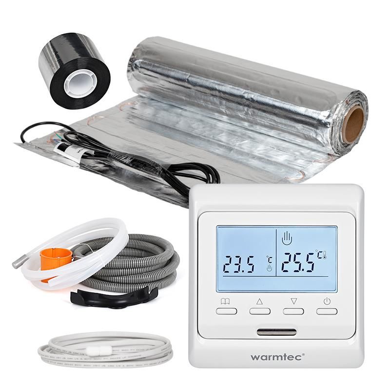 Mata grzewcza grzejna pod panele Warmtec 3m² 150W/m² Wi-Fi zestaw biały regulator AL-30/T510 1szt.