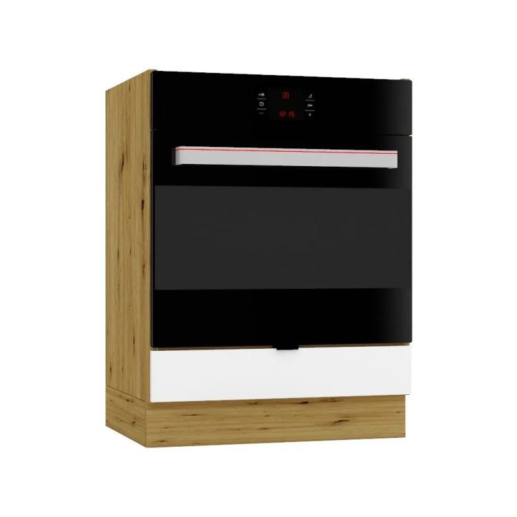 Szafka pod piekarnik Stolkar GIANNA DK60 biała alaska/dąb artisan 1 szt