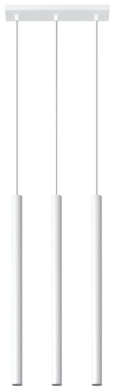 Lampa sufitowa wisząca Sollux Lighting Pastelo 9656 biała szerokość 30 cm 3xG9 x 12W 1 szt.