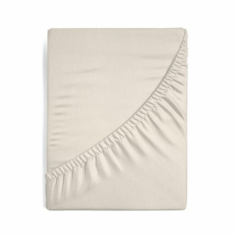 Prześcieradło JERSEY Eurofirany bawełniane beżowe 160 x 200 + 30 cm 1 szt.