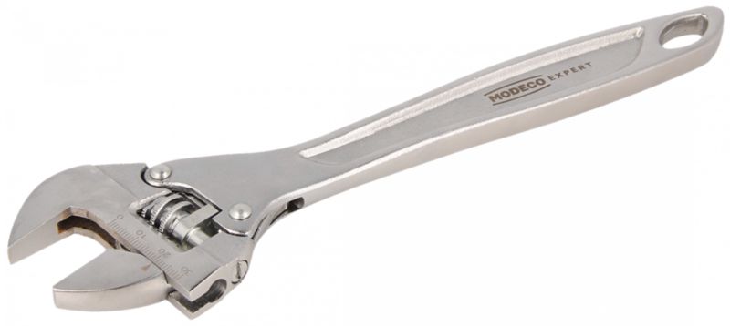 Klucz nastawny z funkcją grzechotki 10" Modeco Expert (250 mm) 30 mm Cr-V - zawieszka plastikowa - 1 szt.
