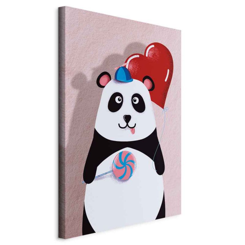 Obraz Artgeist Panda z balonikiem 20 x 30 cm płótno włoskie 1 szt