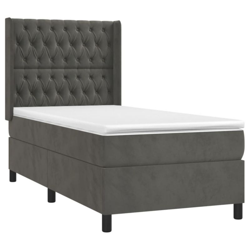 Łóżko kontynentalne WaszeMeble 90x190 cm szary WM-3139716 1 szt.
