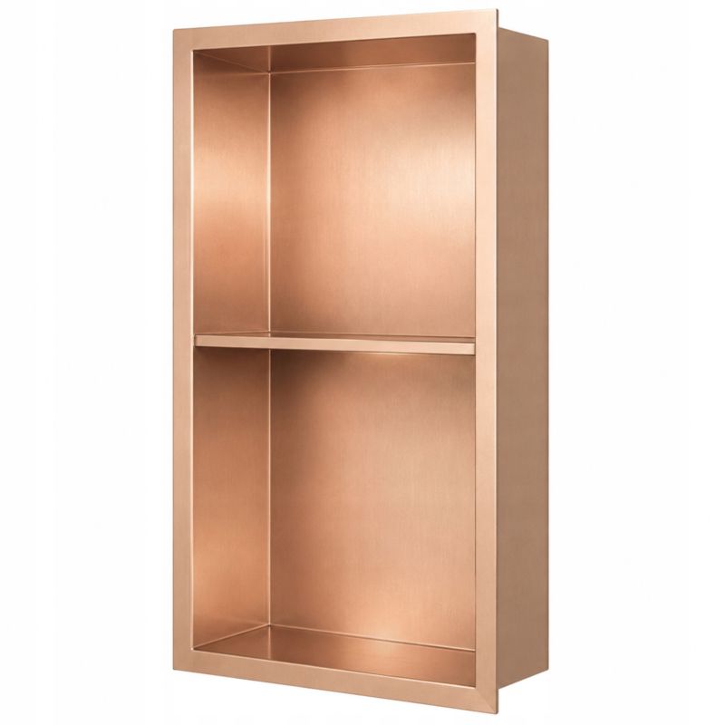 Półka wnękowa Estiva Parcel podwójna miedziana szczotkowana 60 x 30 x 10 cm stal nierdzewna 1 szt.