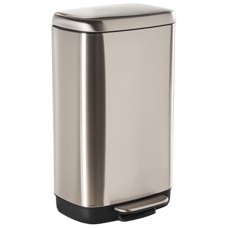 Kosz na śmieci z pedałem 30 L Ecocollect Metal Srebrny 1 szt.