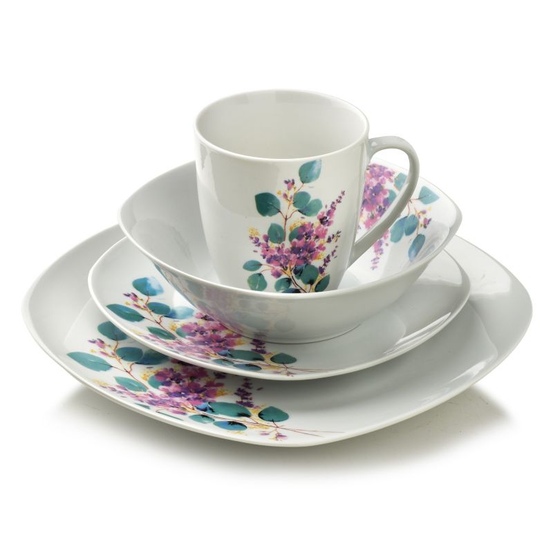 Komplet obiadowy porcelanowy Mondex AFFEKDESIGN LEA LAVENDER 25,5cm lawendowy 1 kpl
