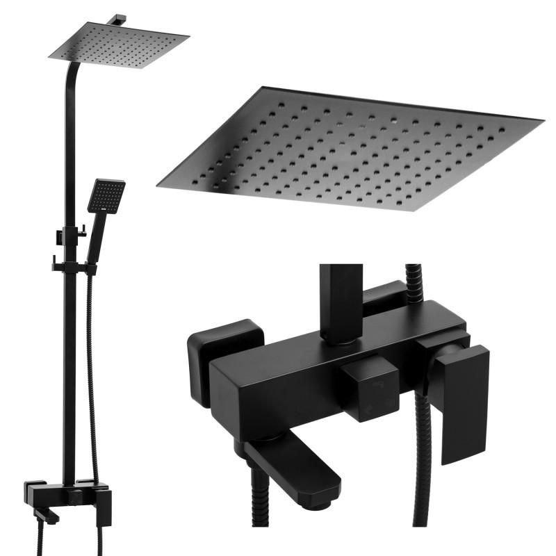 Bateria prysznicowa Yoka Home natynkowa z zestawem prysznicowym deszczownica 25 cm 1 szt.