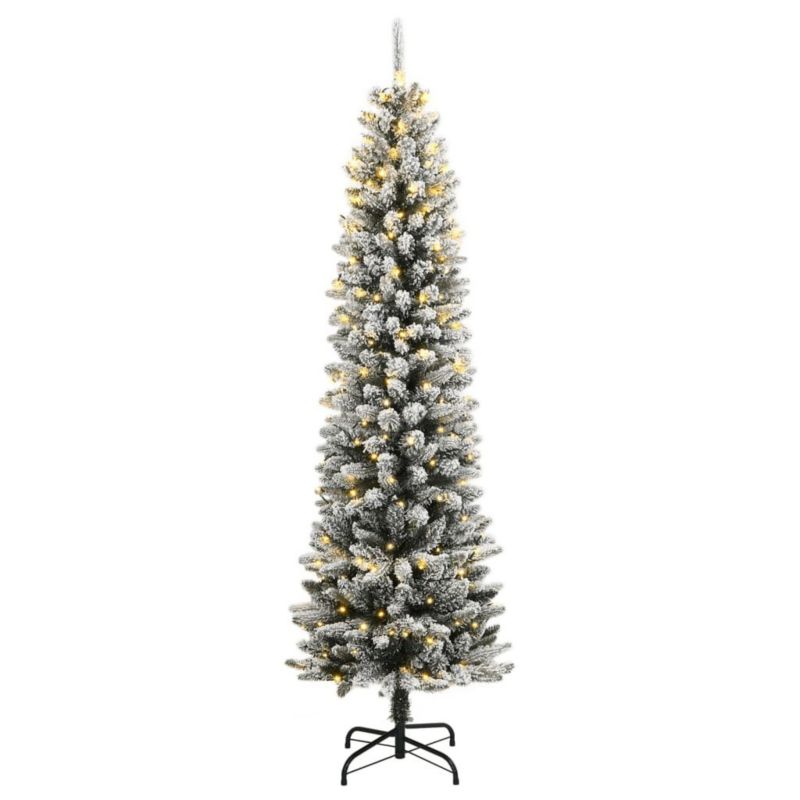 Choinka sztuczna VidaXL ośnieżona 300 lampek LED 210 cm zielony 1 szt.