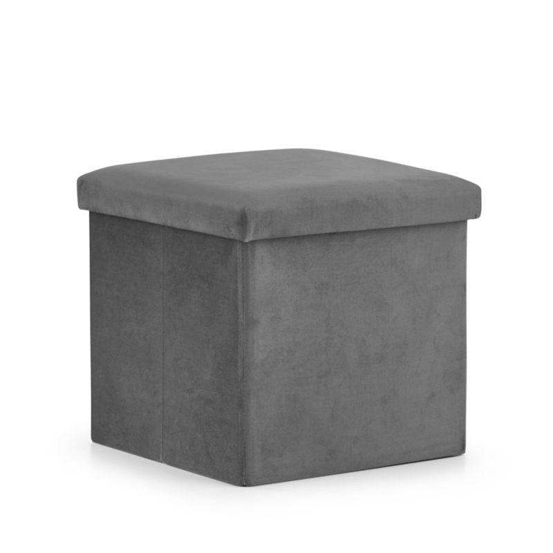 Pufa składana Songmics 30x30x30cm aksamit szara 1 szt.