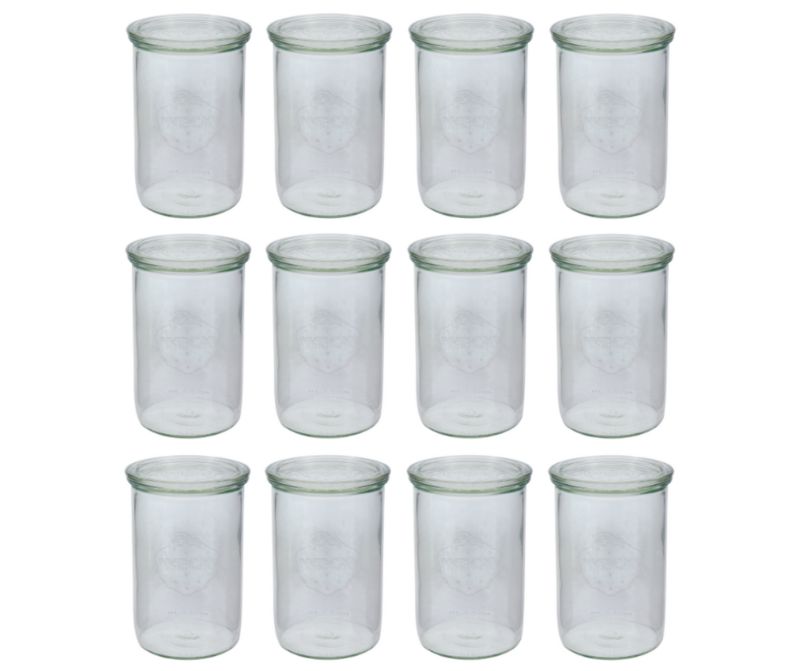 Słoiki MODO24 Weck 1050 ml fi 100 mold szklane wieka 12 kpl.