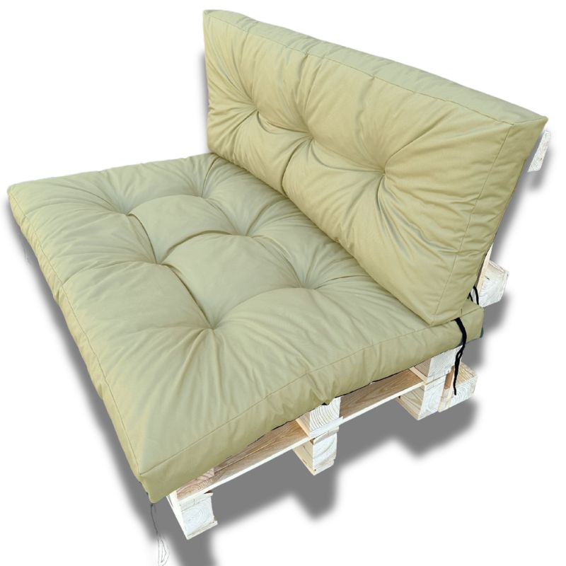 Poduszki ogrodowe Artdesign na palety 120x80 + 120x40 wodoodporne siedzisko + oparcie beżowe 1 kpl.