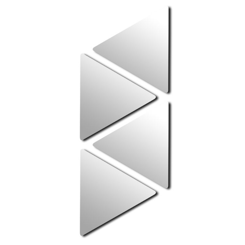Lustra samoprzylepne Triangle Tendance przezroczyste 17,5 cm 4 szt.