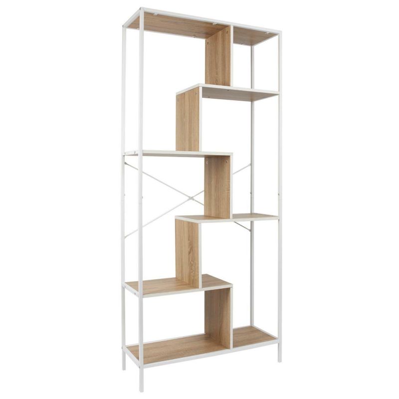 Regał na książki Rack L biały nowoczesny metalowy loftowy do salonu 80 cm INTESI 1 szt.