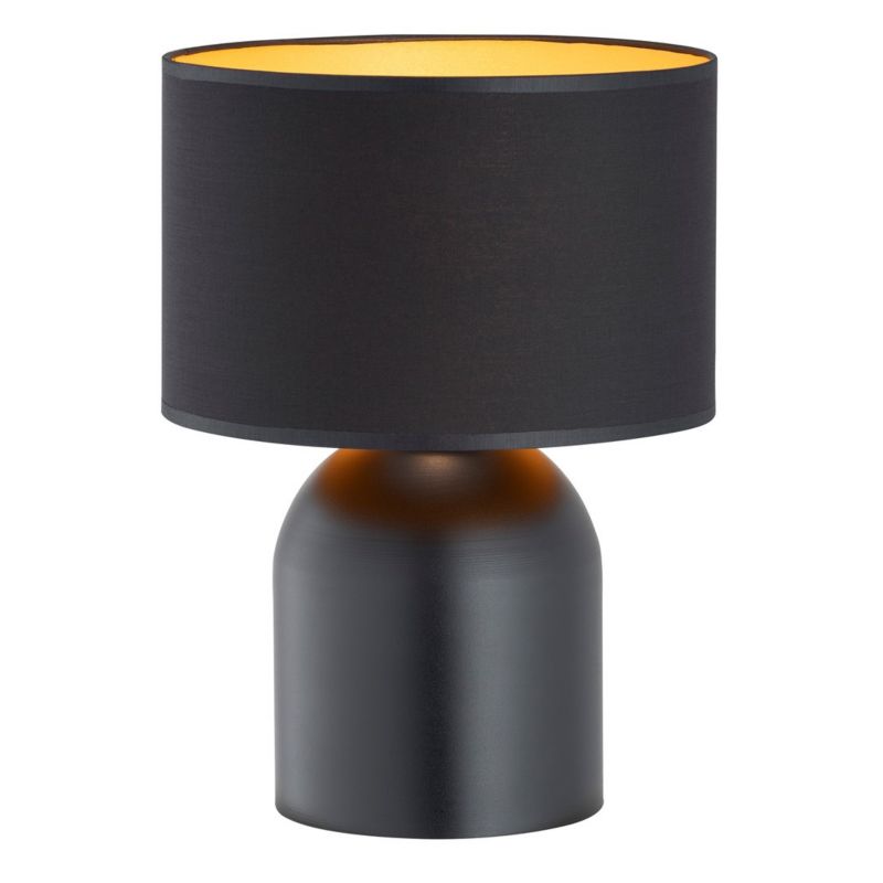 Lampka stołowa Emibig Aspen czarno-złota 1 x E27 x 15W IP20 wym: 35 x 25 x 25 cm tkanina - 1 szt.