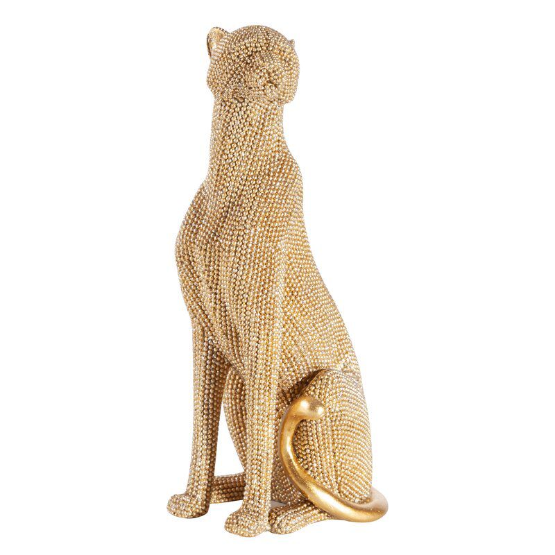 Figurka dekoracyjna Eldo 2 Pantera Eurofirany 12 x 8 x 23 cm złota 1 szt.