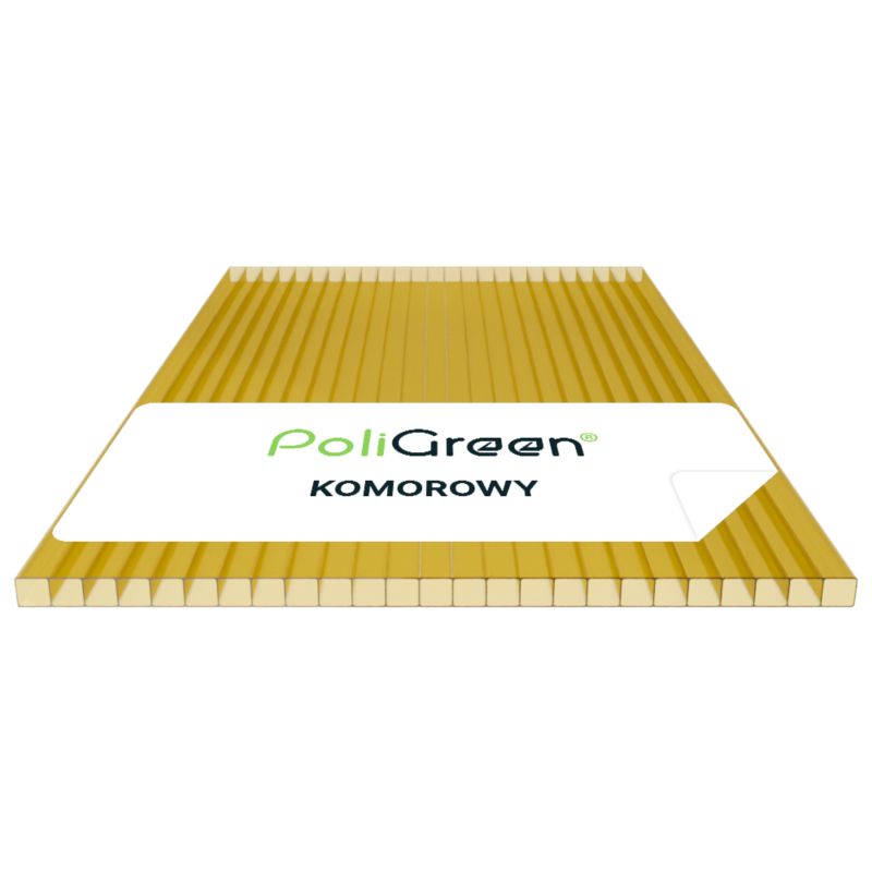 Płyta poliwęglan komorowy PoliGreen Żółty multiwall 4000x2100/10 mm - 1 szt.