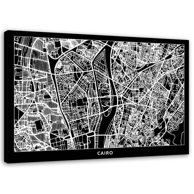 Obraz Feeby Kair - plan miasta 90x60cm 1szt