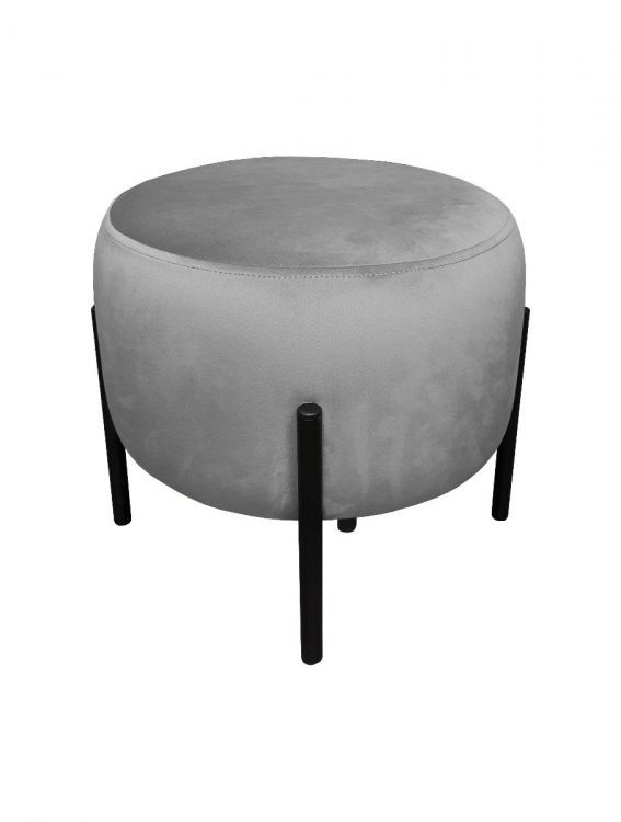 Pufa WILFRED MG VELVET szara ATOS 1 szt.