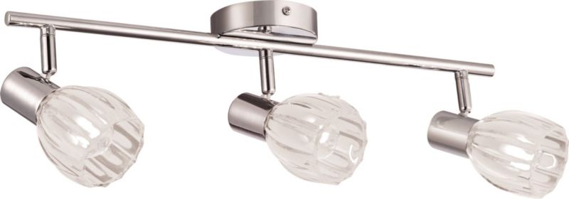 Lampa sufitowa wisząca Kaja Embo chromowana przezroczysty wym: 17 x 50 x 18 cm 3xE14 x 40W 1 szt.