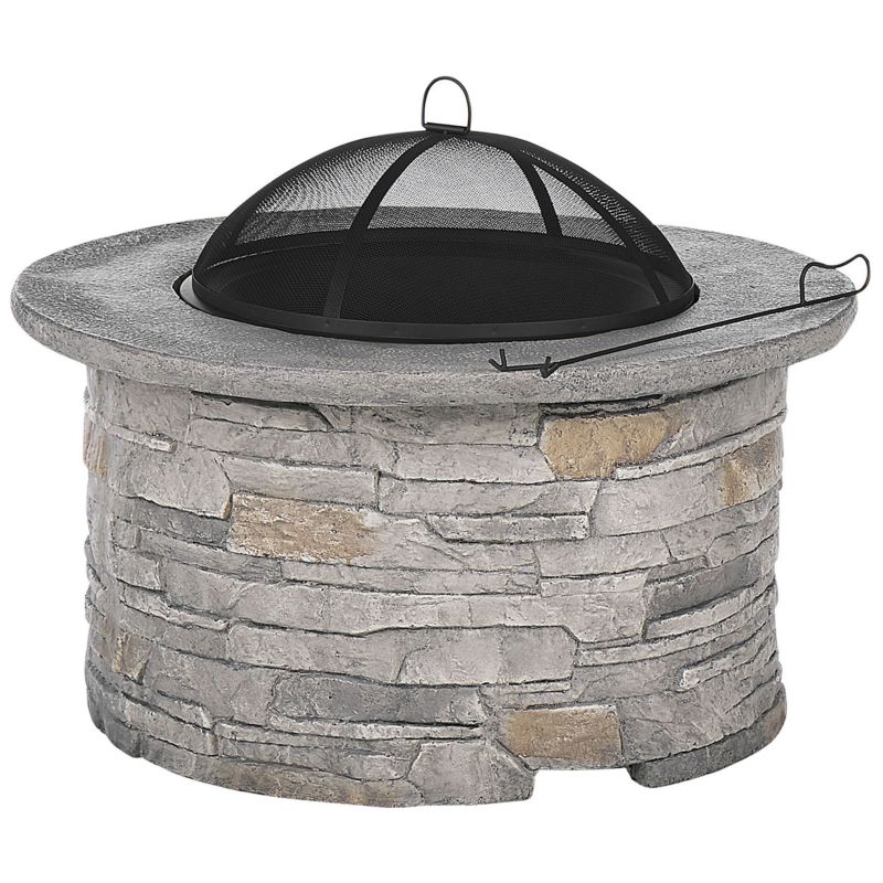 Palenisko ogrodowe z grillem Tambora Beton Szary 1 szt.