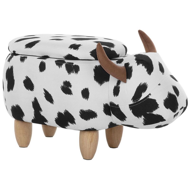 Pufa zwierzak ze schowkiem Cow Biały Krowa 1 szt.