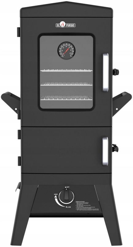 Grill gazowy+wędzarnia EL FUEGO Portland W2 z szybą 1szt