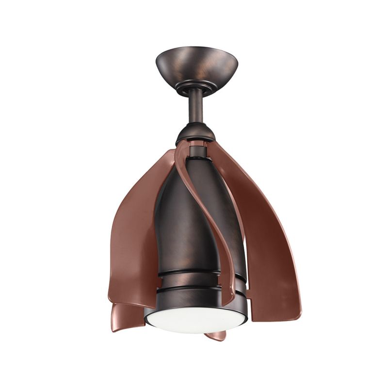 Wentylator sufitowy z lampą Kichler Terna szczotkowany brąz LED 10W 3000K 1116lm pilot IP20 wym: 50 x 38 x 38 cm - 1 szt.