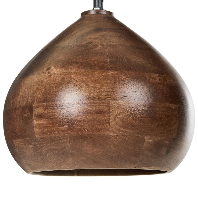 Lampa wisząca Sanyati Drewno mango Ciemnobrązowy 1 szt.