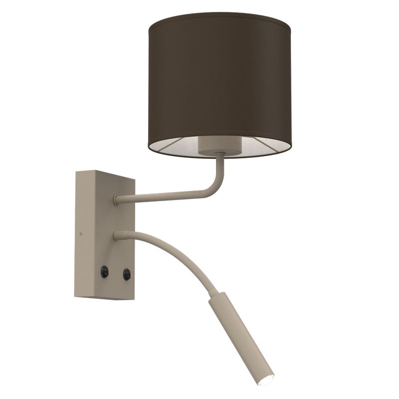Kinkiet z włącznikiem Luminex Arden brąz 2xE27+G9x23W IP20 wym:40x18x27cm - 1 szt.